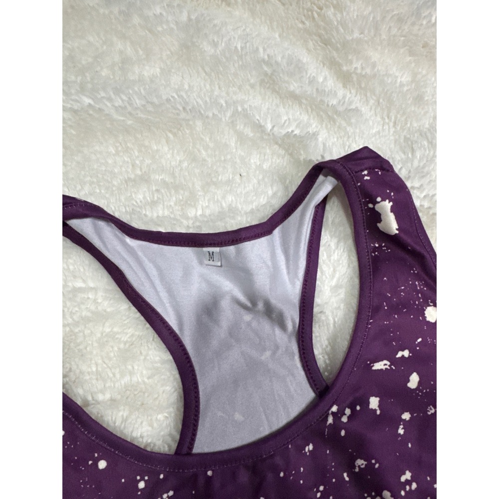 Purple Graphic Racerback Tank - Picture 2 of 4
